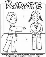 Coloring Karate Color Pages Number Kids Printable Training Worksheets Topcoloringpages sketch template
