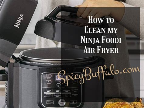 clean  ninja foodi air fryer spicy buffalo