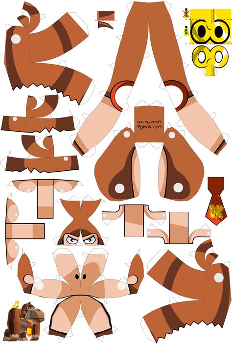 toy donkey kong template donkey kong paper crafts paper toys