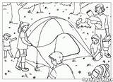 Family Coloring Hike Colorkid Pages Summer sketch template