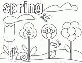 Spring Landscape Coloring Pages Printable Kids sketch template