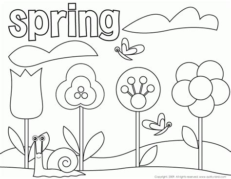 springtime coloring pages coloring home