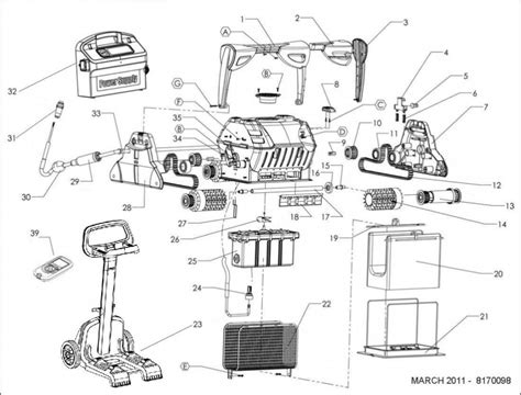 parts diagram maytronics dolphin  robotic pool cleaner