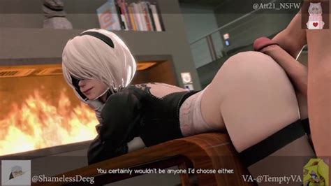 [voiced hentai joi] 2b and the 12 losers [gangbang femdom humiliation