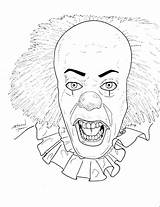Coloring Clown Pages Evil Icarly Creepy Scary Clowns Adults Color Drawing Getcolorings Getdrawings Printable sketch template