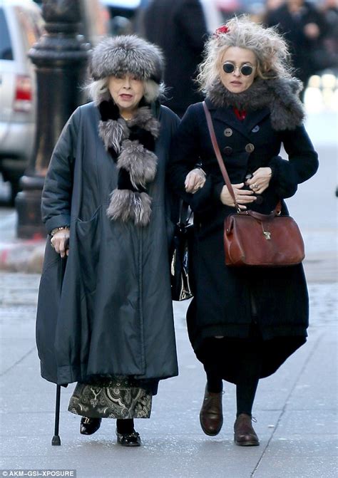 helena bonham carter enjoys day out with mum in new york daily mail online