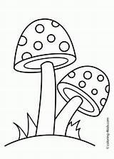 Coloring Mushroom Pages Mushrooms Kids Printable Trippy Clipart Two Colouring Books Drawing Kitty Hello Popular Print Simple Shroom Visit Choose sketch template
