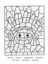 Coloring Speech Pages Mosaic Parts Color Kids Number Paint Part Printable Thanksgiving Educational Worksheets English Numbers Sheets Christmas Sheet Cool sketch template