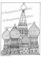 Cathedral Coloring St Basil sketch template