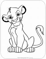 Simba Lion King Coloring Pages Young Drawing Disney Disneyclips Baby Cartoon Printable Drawings Draw Mischievous sketch template