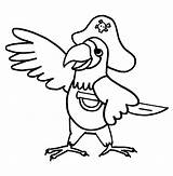 Parrot Coloring Pages Cartoon Printable sketch template