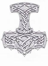 Mjolnir Norse Thors Wikinger Marteau Martillo Gods Celtic Tatouage Nordische Keltische Mjölnir Rune Runen Symboles Mythologie Vikings Tatuaggio Kompass Keltisch sketch template