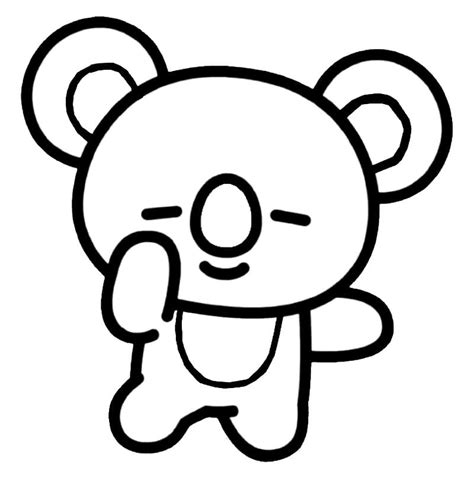 adorable chimmy bt coloring page  printable coloring pages  kids
