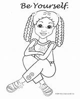 Coloring Pages Girl Girls Color Printable African American Print Getcolorings sketch template