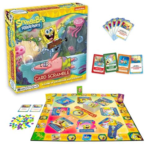spongebob squarepants card scramble board game canada retrofestiveca