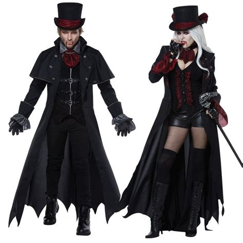 New Adult Vampire Costumes Women Mens Halloween Party Vampiro Couple