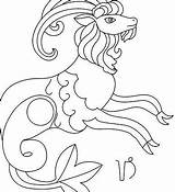 Capricorn Coloring Pages Getcolorings Zodiac Printable Print sketch template
