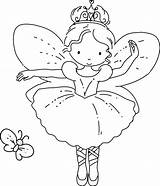 Fairy Coloring Characters Pages Drawing sketch template