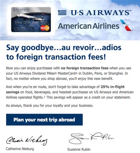 foreign transaction fee   airways credit card deals