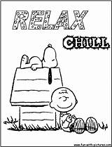 Snoopy Coloring Pages Relax Charlie Brown Peanuts Printable Charliebrown Colouring Cartoon Christmas Characters Color Printables Woodstock Fun Popular Print Coloringpages sketch template