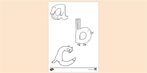 printable alphabet colouring page  preschoolers