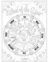 Shadows Printable Witch Wiccan Wicca Grimoire Pagan Spells Witchcraft Magick Colouring Spell Astrological Astrology Ombres Cesari Sabbats Colorier Buch sketch template