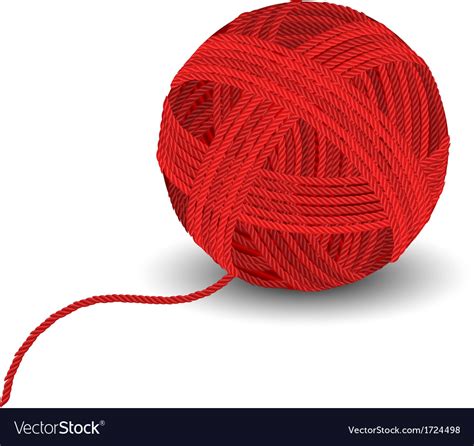 red yarn ball royalty  vector image vectorstock
