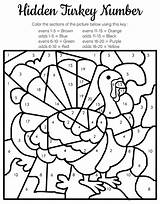Thanksgiving Worksheets Color Multiplication Number Math Grade 4th Printable 2nd Puzzles Printablee Via sketch template