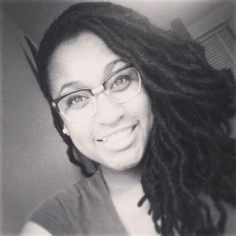 Black Woman With Locs And Glasses Cute Side Swept Loc