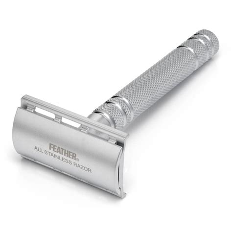 feather  stainless steel double edge safety razor   grown man shave