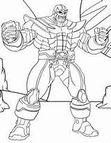 Thanos Coloring Pages Kids Print Funny Color Printable sketch template