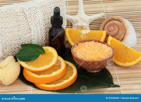 orange fruit spa stock photo image  care purity scrub