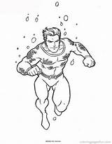 Aquaman Coloring Pages sketch template