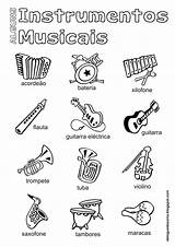 Instrumentos Musicais Colorir Musicales Desenhos Música Instruments Atividade Worksheet Desenhar 4ano 5ano Deles Primaria Coloringcity Sonori Movimento Progetti sketch template