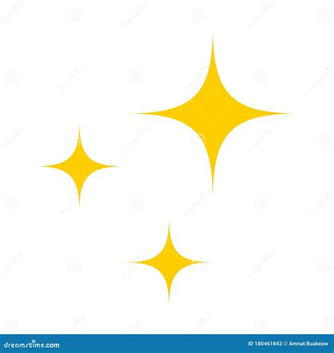 star bright yellow gold isolated  white background  stars shape