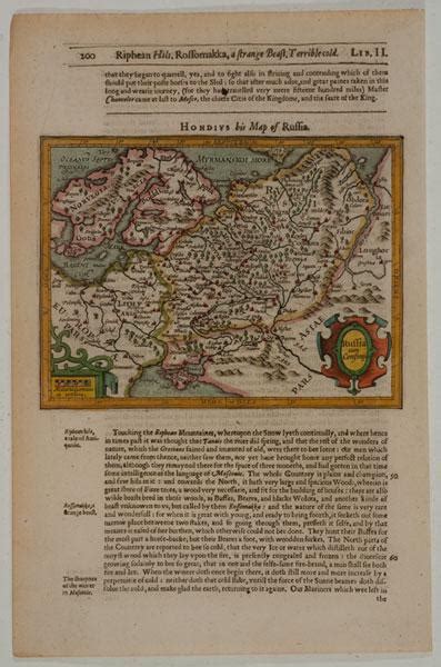Russia Cum Confinijs By Hondius Jodocus 1625 Map Altea Antique Maps