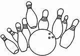 Bowling Coloring Pages Kids Simple Color Printable Children Sports Colouring Coloringpagesfortoddlers Choose Board sketch template