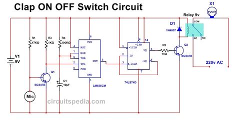 clap switch circuit diagram    ls clap  clap
