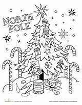 Pole North Color Coloring Christmas Pages Kids Printable Elf Santa Colouring Education Worksheet Worksheets Word Search Children Scene Choose Board sketch template
