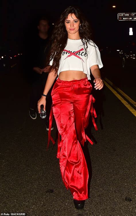 Camila Cabello Displays Her Abs In Edgy Crop Top And Red Hot Trousers