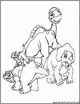 Land Coloring Before Time Pages Printable Kids Little Colouring Fun Dinosaurs Color Dinosaur Timmy Dino Four Friends sketch template