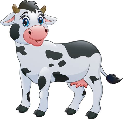 dibujos animados de vaca aislado sobre fondo blanco  vector en vecteezy