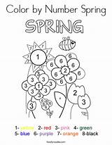 Spring Coloring Pages Color Number Worksheets Printable Numbers Kindergarten Noodle Toddlers Preschool Print Template Toddler Twisty Red sketch template