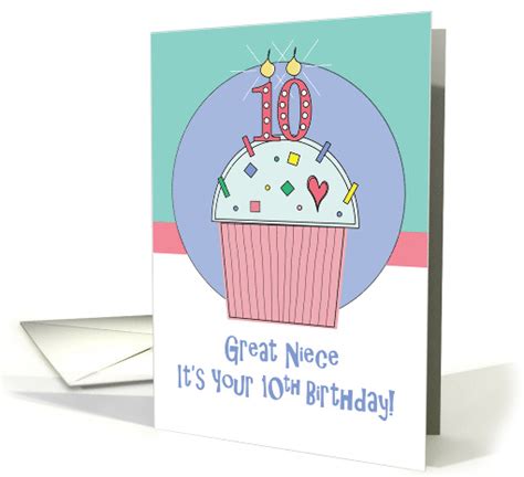 birthday  great niece cupcake  sprinkles  candle card