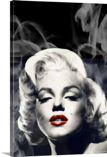 Marilyn Smoke Photo Canvas Print Great Big Canvas