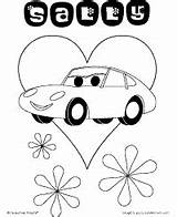 Cars Coloring Disney Pages Birthday Printable Sally Car Visit Party sketch template
