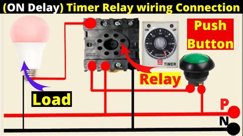 delay timer wiring diagram  pin timer relay wiring diagram mian electric youtube