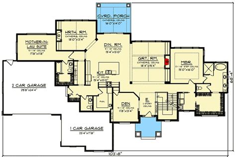 gorgeous craftsman house plan  mother  law suite ah architectural designs