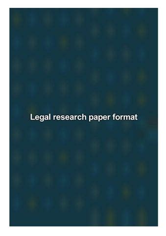 facts  law research paper format academic papers