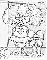 Pages Romero Britto Coloring Template sketch template